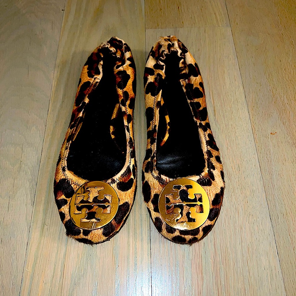 Tory Burch Leopard Reva Ballet Flats